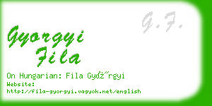 gyorgyi fila business card